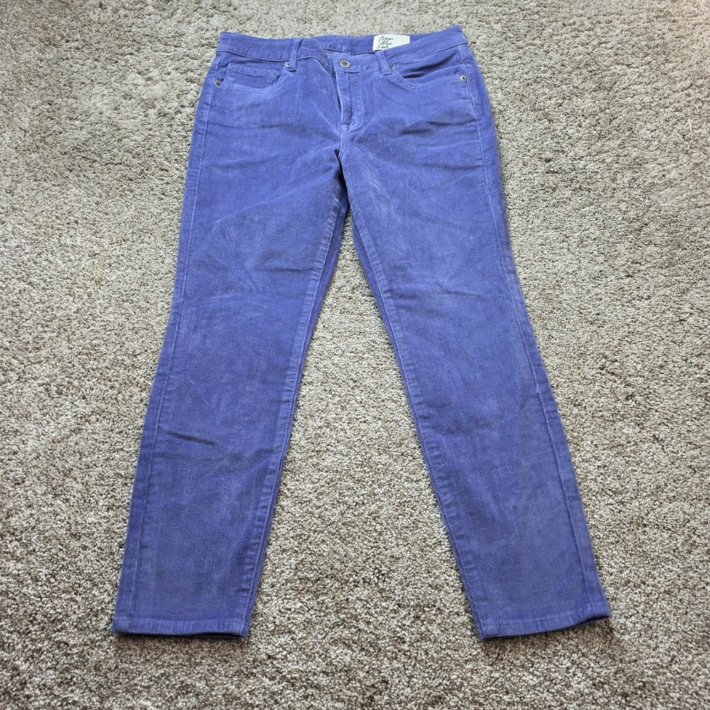 Cosmic Blue Love Corduroy Pants Womens 29P Purple Straight Outdoor Casual Preppy